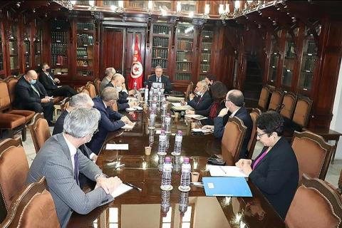 لقاء مع الرؤساء المديرين العامين للبنوك والمؤسسات المالية التونسية